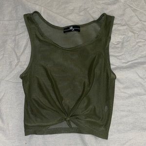 Mesh see-through top